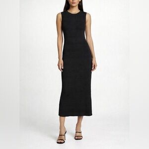 RACHEL ZOE Black Knitted Sleeveless Maxi Dress. Women’s Size Small. NWOT